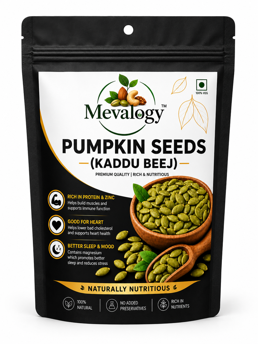 Mevalogy Premium Flax Seeds 200g | Natural Alsi | Rich in Omega-3 | High in Dietary Fiber | Protein Rich