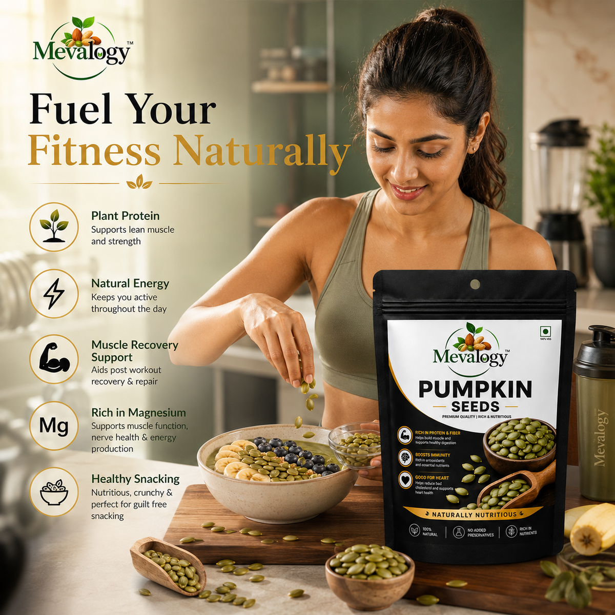 Mevalogy Premium Flax Seeds 200g | Natural Alsi | Rich in Omega-3 | High in Dietary Fiber | Protein Rich
